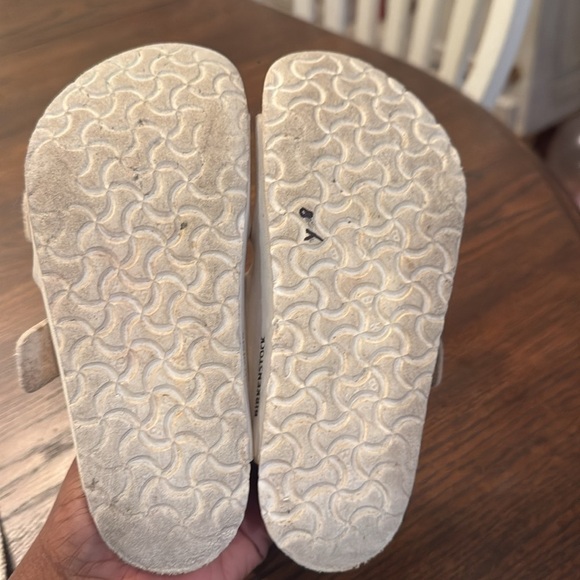 Birkenstock Arizona Kids Size 29 11-11.5 White Sandals Double Strap - Picture 5 of 7